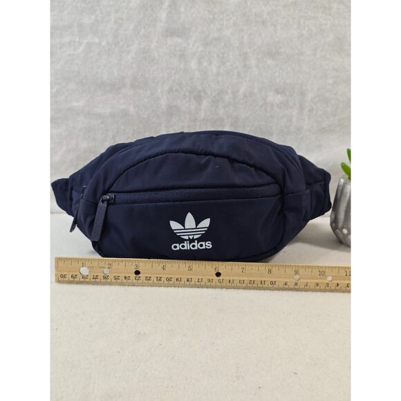 Adidas Navy‎ Blue Waist Bag With Adjustable Strap & Zippered Pockets - Picture 12 of 12